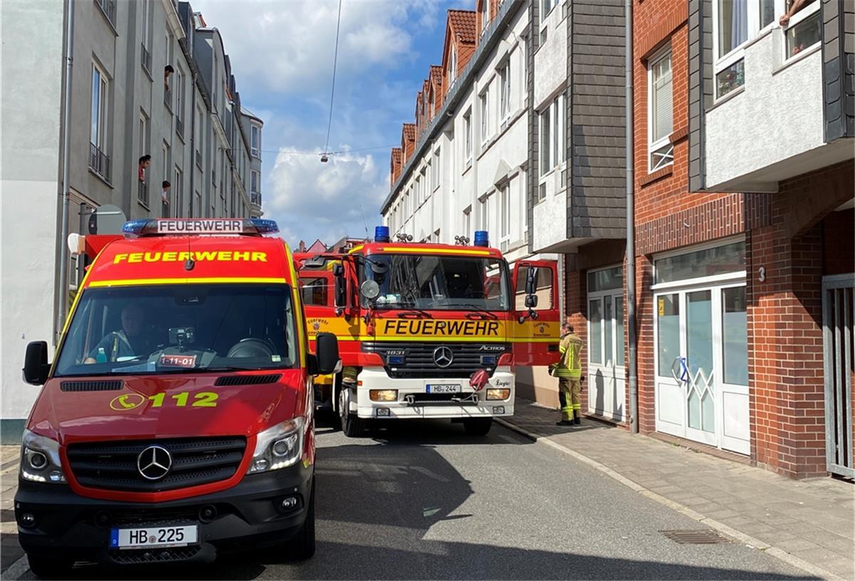 Die Feuerwehr ist in Bremerhaven-Lehe im Einsatz.