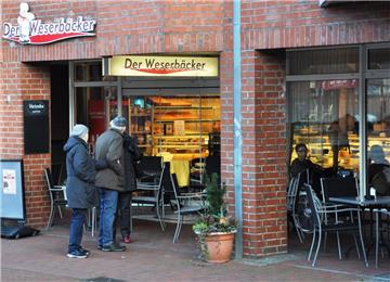 Die Filiale des Weserbäckers am Nordenhamer Marktplatz.