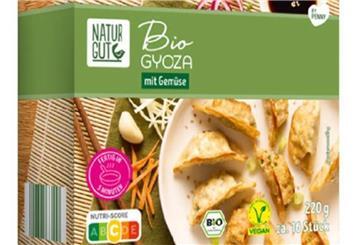 Eine Packung Bio-Gyoza der Firma VG Handel GmbH.