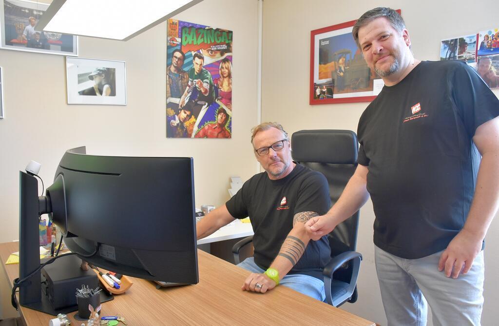 Die Firmeninhaber Matthias Uecker (links) und Andreas Schmidt.