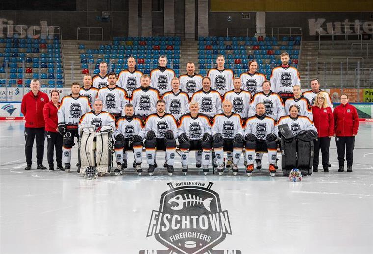 Icehockey Mannschaft auf Spielfeld