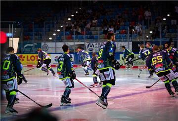 Spieler der Fischtown Pinguins auf dem Eis.
