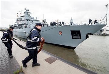 Die Fregatte "Brandenburg" liegt in ihrem Heimathafen Wilhelmshaven.
