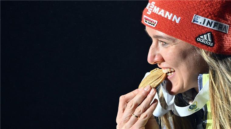 Die frühere Weltklasse-Biathletin Denise Herrmann-Wick arbeitet jetzt für das ZDF.