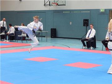 Die für den SV Nordenham aktive Taekwon-Doka Maira Gloystein nahm am Kadertraining teil. Foto privat