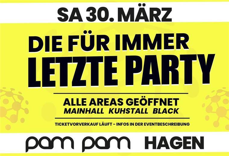 „Die für immer letzte Party“ findet am Sonnabend, 30. März, statt.
