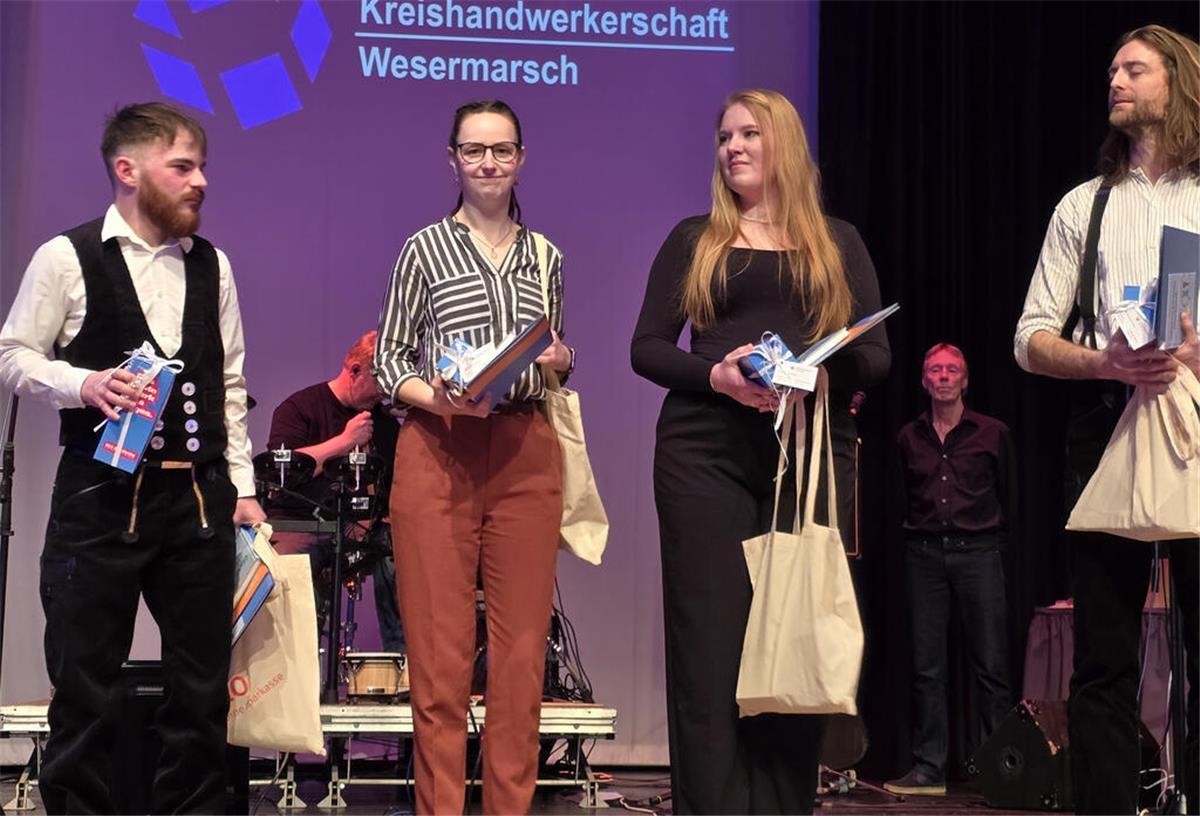 Abschluss der Ausbildung gefeiert Die Gesellen mit Auszeichnung.