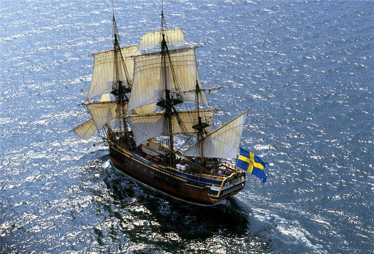 Die „Götheborg“ ist ein Großsegler im Stil des 18. Jahrhunderts.
