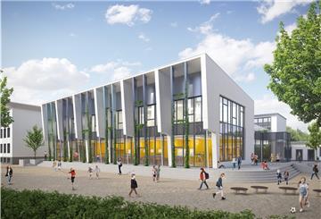 Die Goetheschule könnte bald so einen Neubau haben.