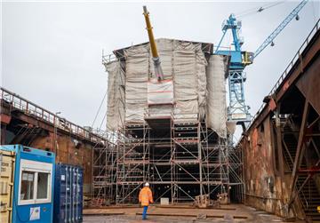 Die "Gorch Fock" wird in Bremerhaven saniert.