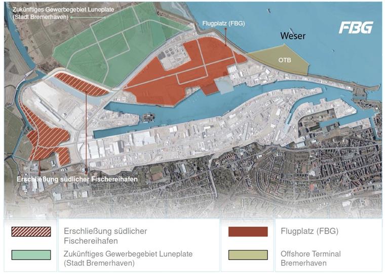 Die Grafik zeigt die belegten Flächen und die noch möglichen Optionen für weitere Ansiedlungen. 