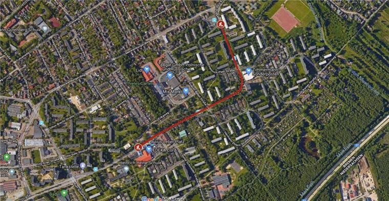Hans-Böckler-Straße wird über das Wochenende gesperrt Die Hans-Böckler-Straße wird von Freitag bis Montag für den Verkehr gesperrt. Die Fahrbahn wird dort erneuert.