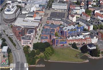 Die Hochschule Bremerhaven von oben.