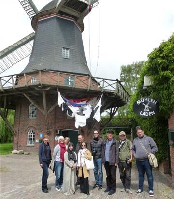 Die Journalisten machten auch bei der Seefelder Mühle Station. 