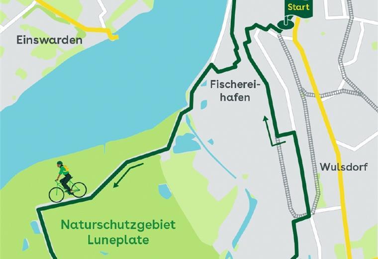 Radelnd unterwegs in Stadt und Natur Fahrradwegkarte