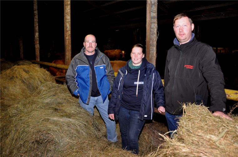 Die Landwirte Bernd Achgelis, Ulrike Witting und Douwe Witbaard (von links) fordern wie viele ihrer Berufskollegen eine andere Landwirtschaftspolitik.