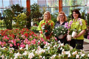 Die Mitarbeiter des Gartencenters Wassenaar in Bremerhaven-Wulsdorf freuen sich auf viele Kunden am verkaufsoffenen Sonntag (29. April).