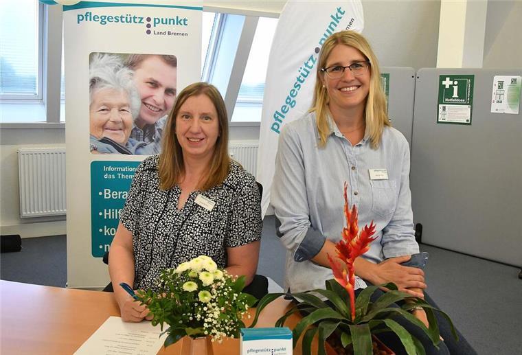 Marita Fischer (links), Sarah Staskewitsch, Pflegestützpunkt Bremerhaven