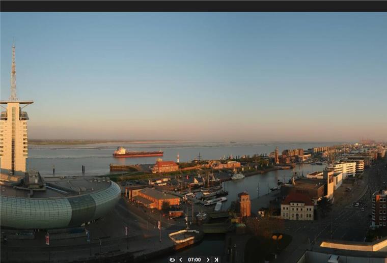 Die Morgendämmerung in Bremerhaven um 7.00 Uhr...