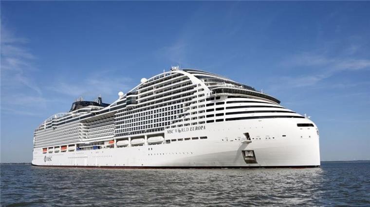 Die „MSC World Europa“ ist bereits in Fahrt