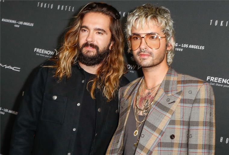 Tom Kaulitz (l) und sein Bruder Bill Kaulitz