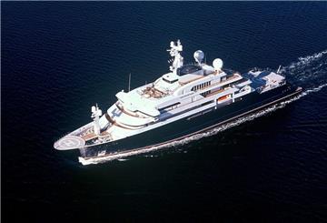 Die Megayacht „Octopus“ 