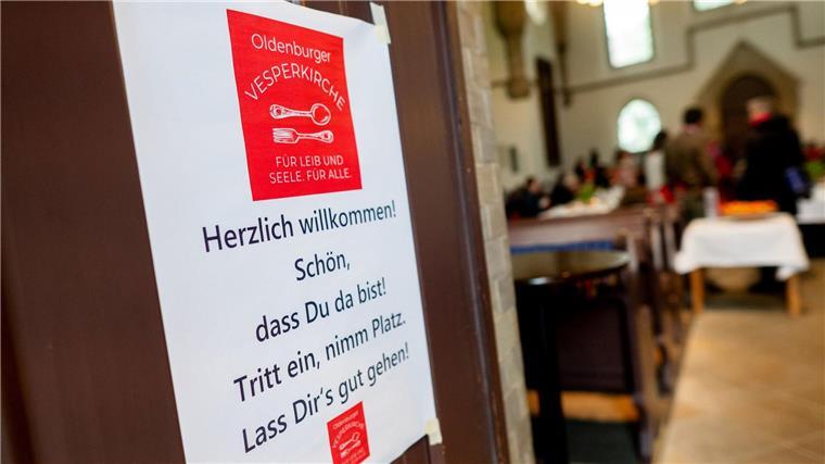 Oldenburger Vesperkirche bietet kostenloses Abendessen Die Oldenburger Vesperkirche gab es 2024 zum ersten Mal. (Archivbild)