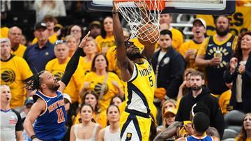 Die Pacers hatten die Partie gegen die Knicks im Griff - und sorgten mit Dunks für beste Laune ihrer Fans.