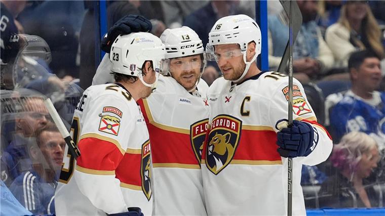 Die Panthers gewannen in der vergangenen Saison das Finale gegen die Edmonton Oilers um Leon Draisaitl.