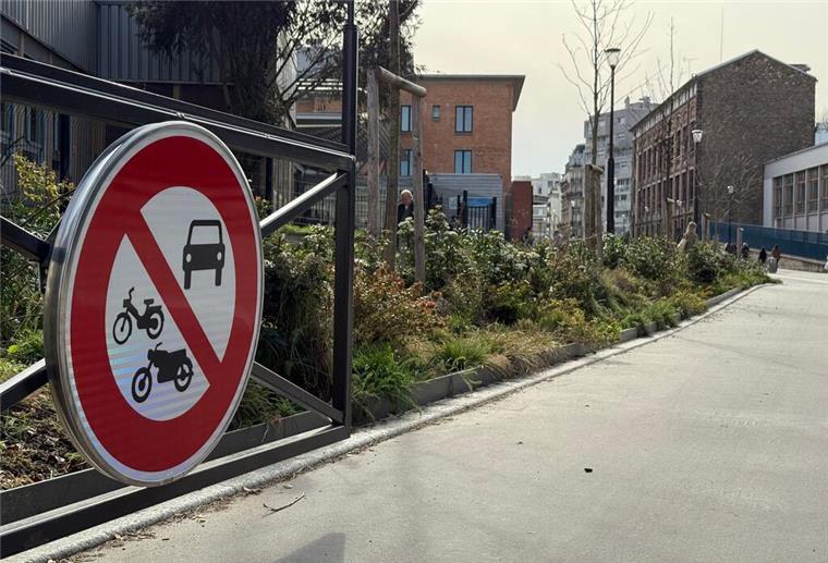 Paris macht viele Straßen autofrei – kommt es dazu auch in Deutschland? Am Eingang einer Fußgehstraße im Pariser Norden weist ein Schild darauf hin, dass Autos und Motorräder hier nicht fahren dürfen. Die Pariser konnten entscheiden, ob 500 Straßen künftig für Autos gesperrt werden sollen. (zu dpa: «Pariser wollen Hunderte Straßen für Autos dicht machen»)