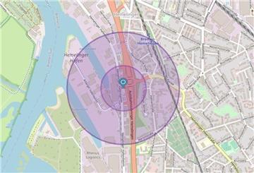 Die Polizei evakuierte den Bereich in einem Radius von 200 Metern.