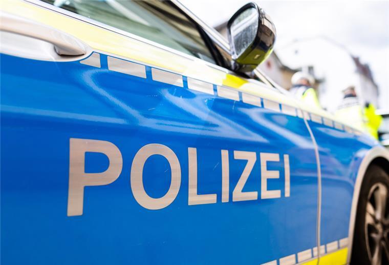Zwei Einsatzfahrzeuge der Polizei stehen am Straßenrand.