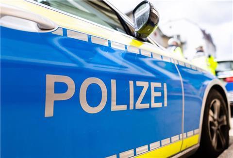 Zwei Einsatzfahrzeuge der Polizei stehen am Straßenrand