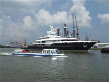 Die Privatyacht "Kogo" ist bei der Lloyd Werft in diesem Jahr modernisiert worden. Die Werft möchte sich jetzt auf den Neubau von Yachten spezialisieren. 