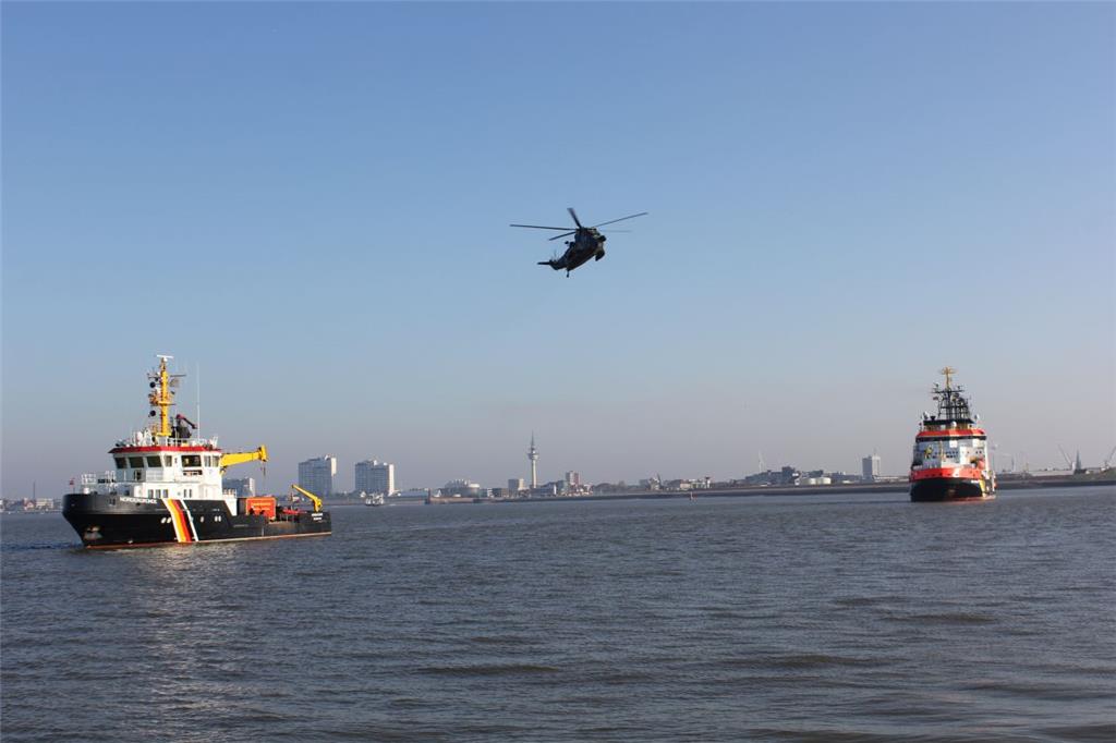 Die &quot;Nordergründe&quot;, &quot;Sea King&quot; und &quot;Neuwerk&quot; im Üb...