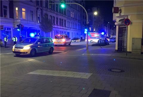 Die Rickmerstraße ist abgesperrt.