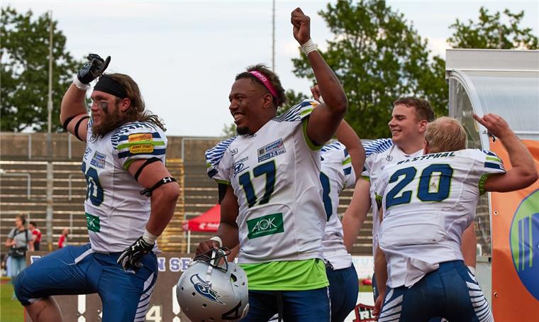 Die Seahawks haben in der Saison schon oft gejubelt: Von den bisherigen sechs Spielen haben sie fünf gewonnen. Am heutigen Sonntag erwarten sie Ritterhude Badgers.  