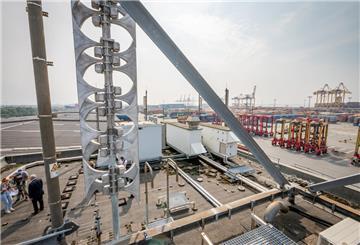 Die Sirenenanlage im Hafen bleibt heute still.