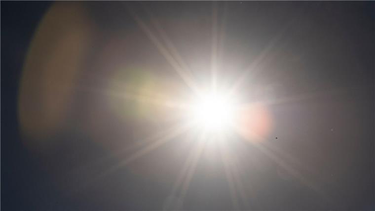 Tierhalter sollten für Schattenplätze sorgen Die Sonne scheint am Himmel.