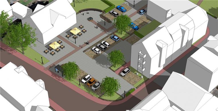 Die Stadt hält weiter an den Plänen für eine Umgestaltung der Blexer Dorfmitte fest. So ähnlich könnte der Ortskern letztendlich aussehen.
