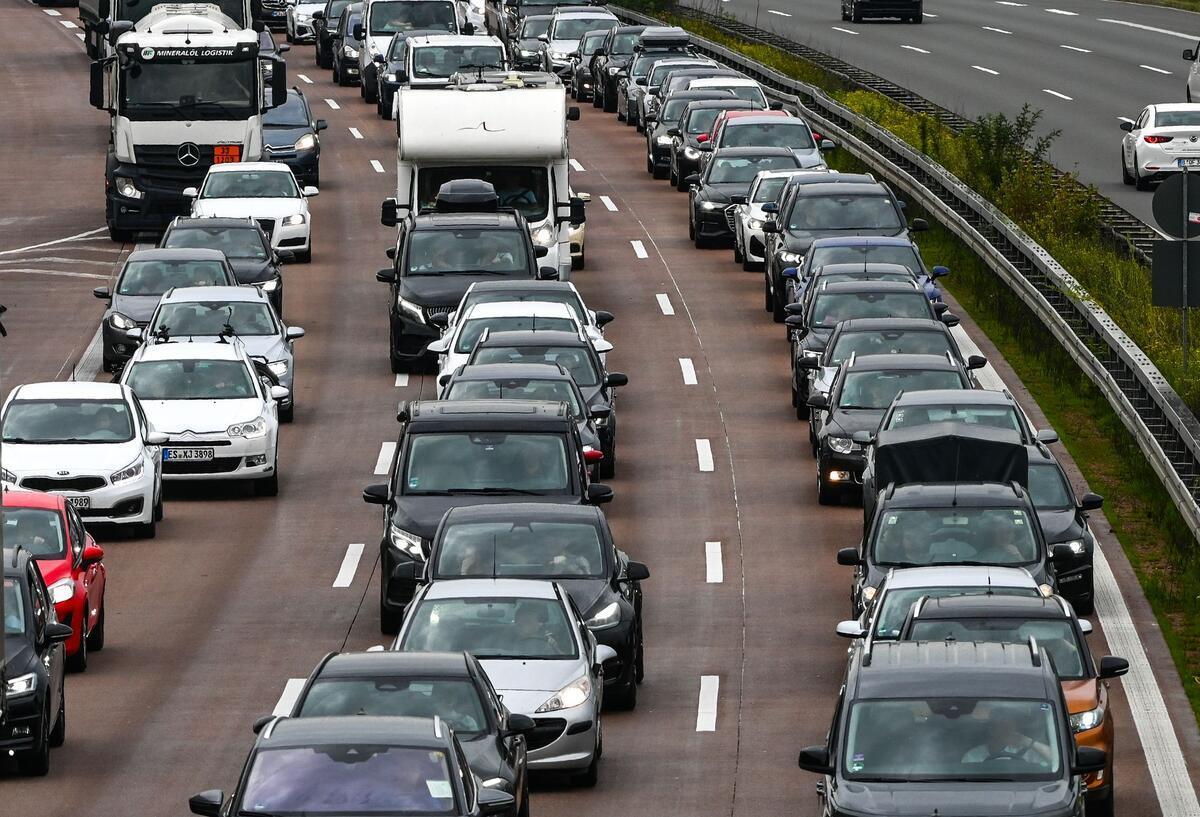 Autos im Stau.