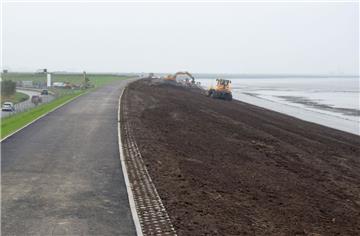 Die südliche Seedeichbaustelle ist in zwei Wochen fertig. Ähnlich wird es auch a...