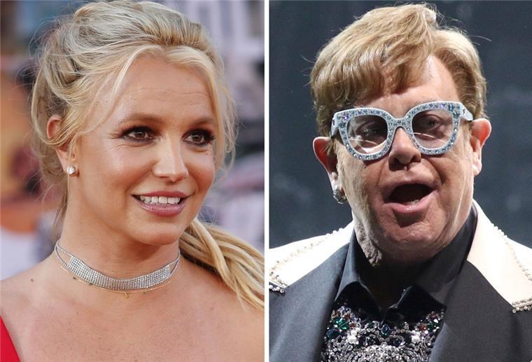 Die Kombo zeigt US-Popstar Britney Spears und den britischen Musiker Elton John.