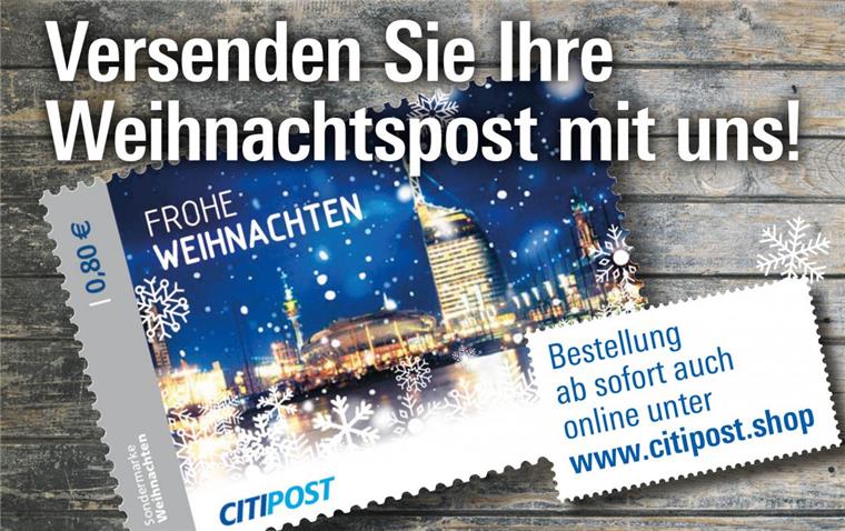 weihnachtliche Briefmarke Citipost