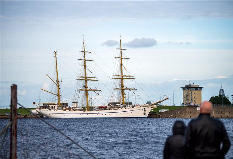 Das Schulschiff "Gorch Fock" am Marinehafen