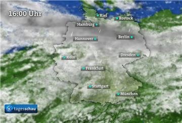 Das Bild zeigt eine Wetterkarte Deutschlands.