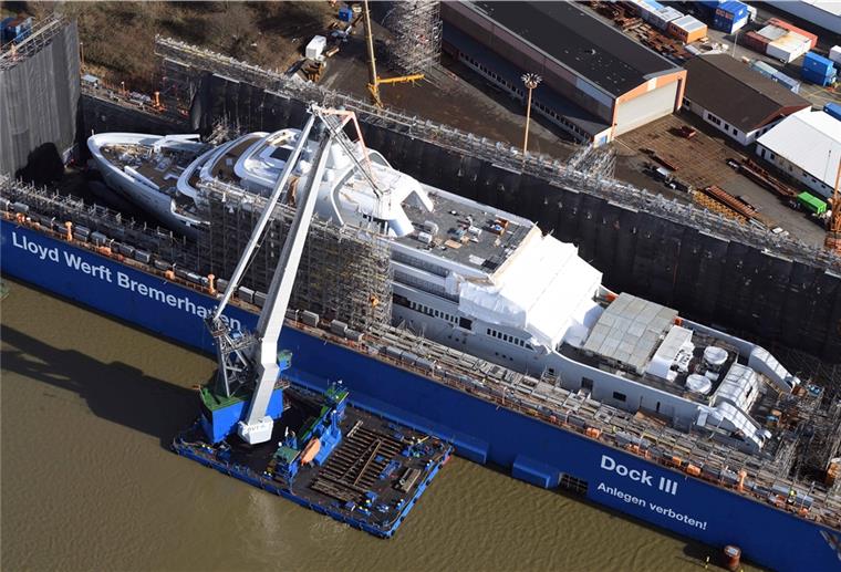 Die Yacht „Solaris“ soll noch vor dem Sommer abgeliefert werden.