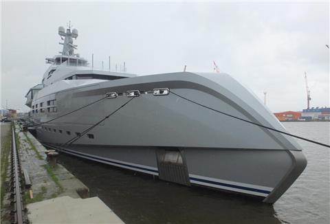Diese 250 Millionen Euro teure Yacht hat am Wochenende Bremerhaven angelaufen.