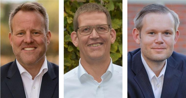 Diese drei Männer wollen Samtgemeindebürgermeister werden. Jörn Keller (links) ist der Kandidat von SPD, WFB und Grünen, Sören Wallin (rechts) geht für die Christdemokraten ins Rennen. Stefan Miesner (Mitte) bewirbt sich als unabhängiger Einzelbewerber. 