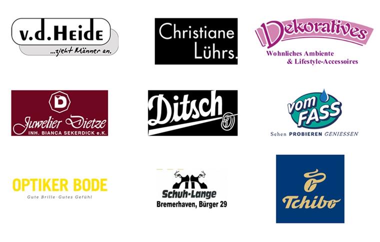 Logos der teilnehmenden Geschäfte